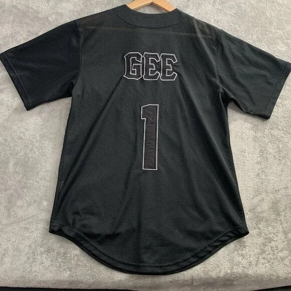 Jabbawockeez Jersey Mens Small JBWKZ Blackout Baseball #1 Gee Mesh Breakdancer - Picture 8 of 9